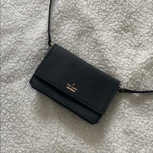 Kate Spade New York Small Black Leather Crossbody